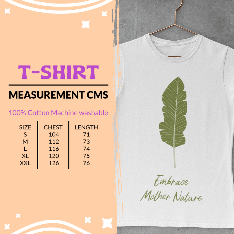 Unisex Short sleeve crew neck t-shirt leaf White cotton - FAT GORILLA