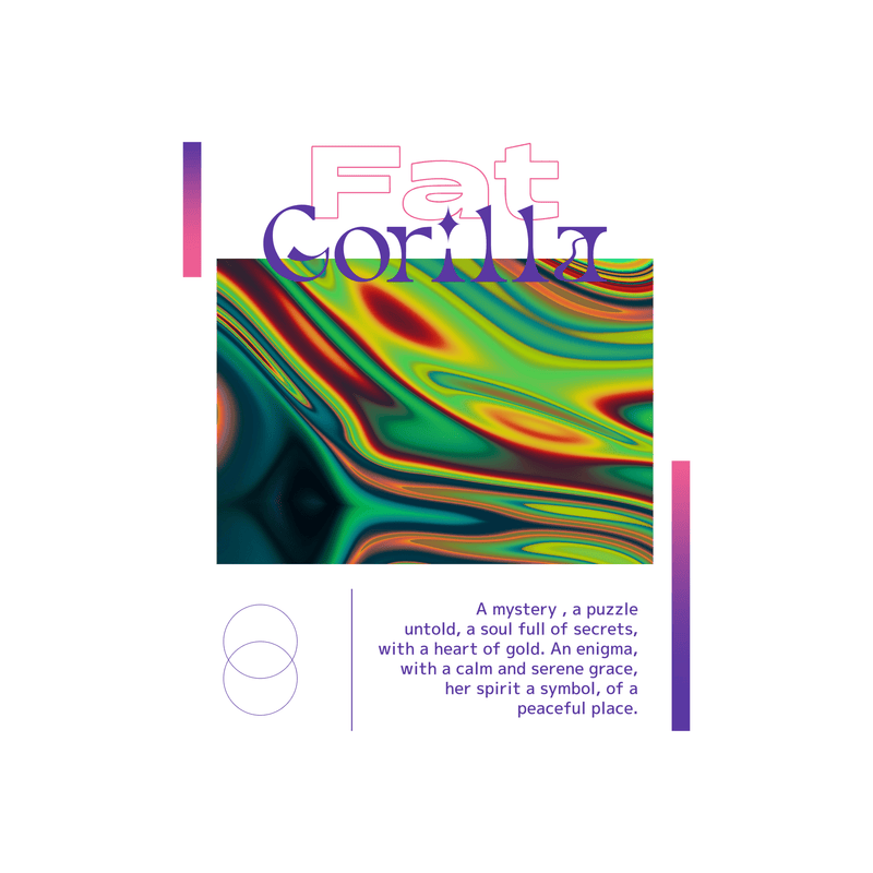 Fat Gorilla Unisex Crew Neck T-shirt Abstract print - FAT GORILLA