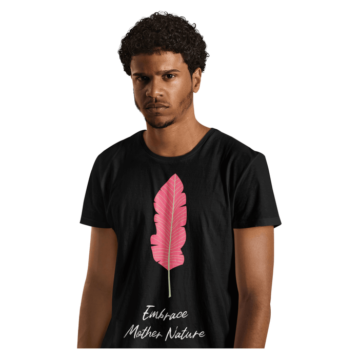 Fat Gorilla Unisex Leaf Print T-Shirt -Black - FAT GORILLA