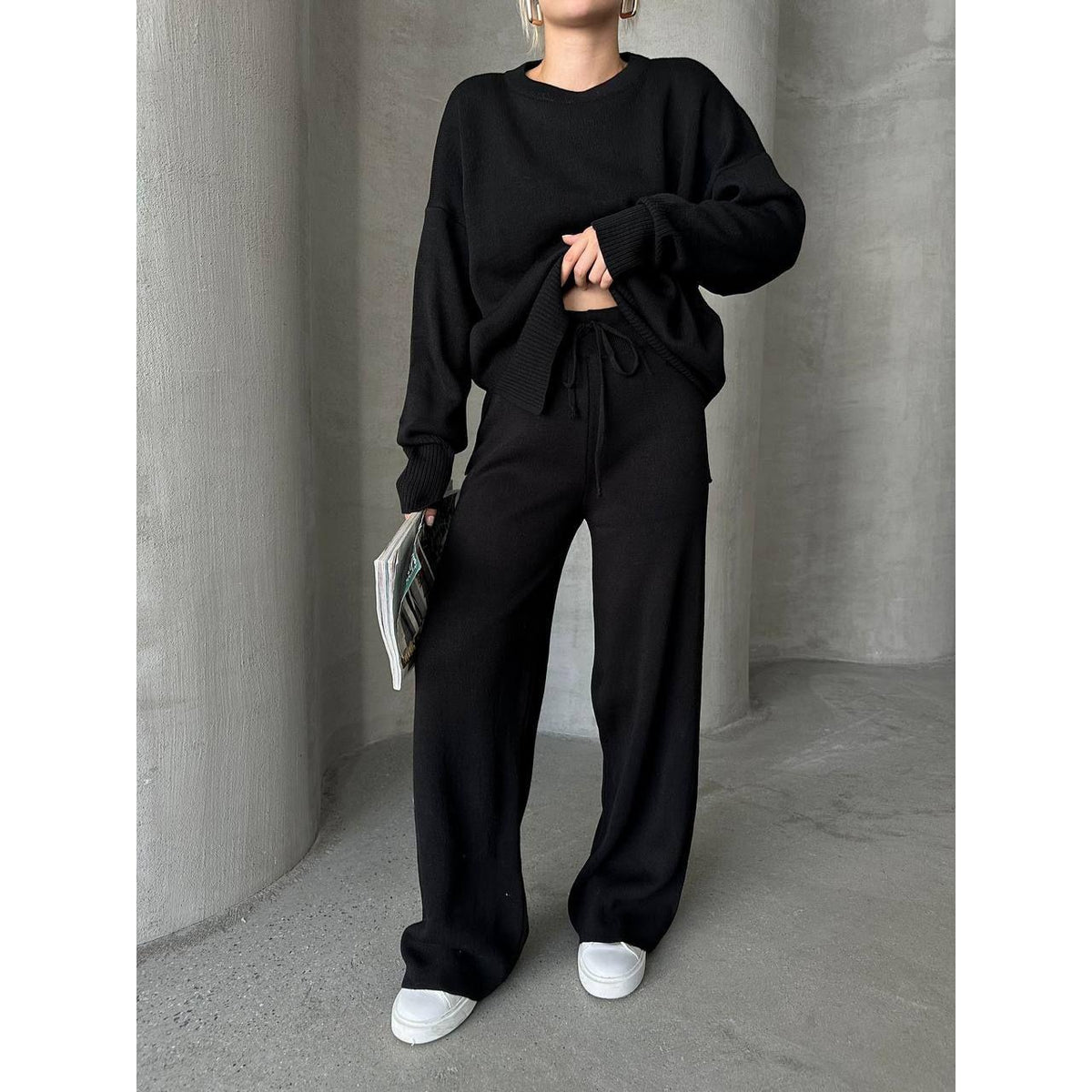 Womens 2 pc loose knitted set style 4058 - FAT GORILLA