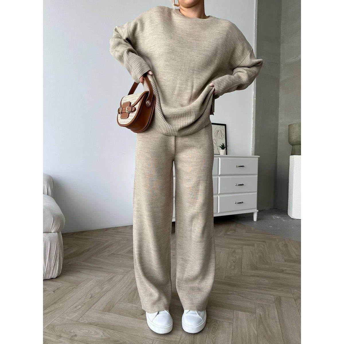 Womens 2 pc loose knitted set style 4058 - FAT GORILLA