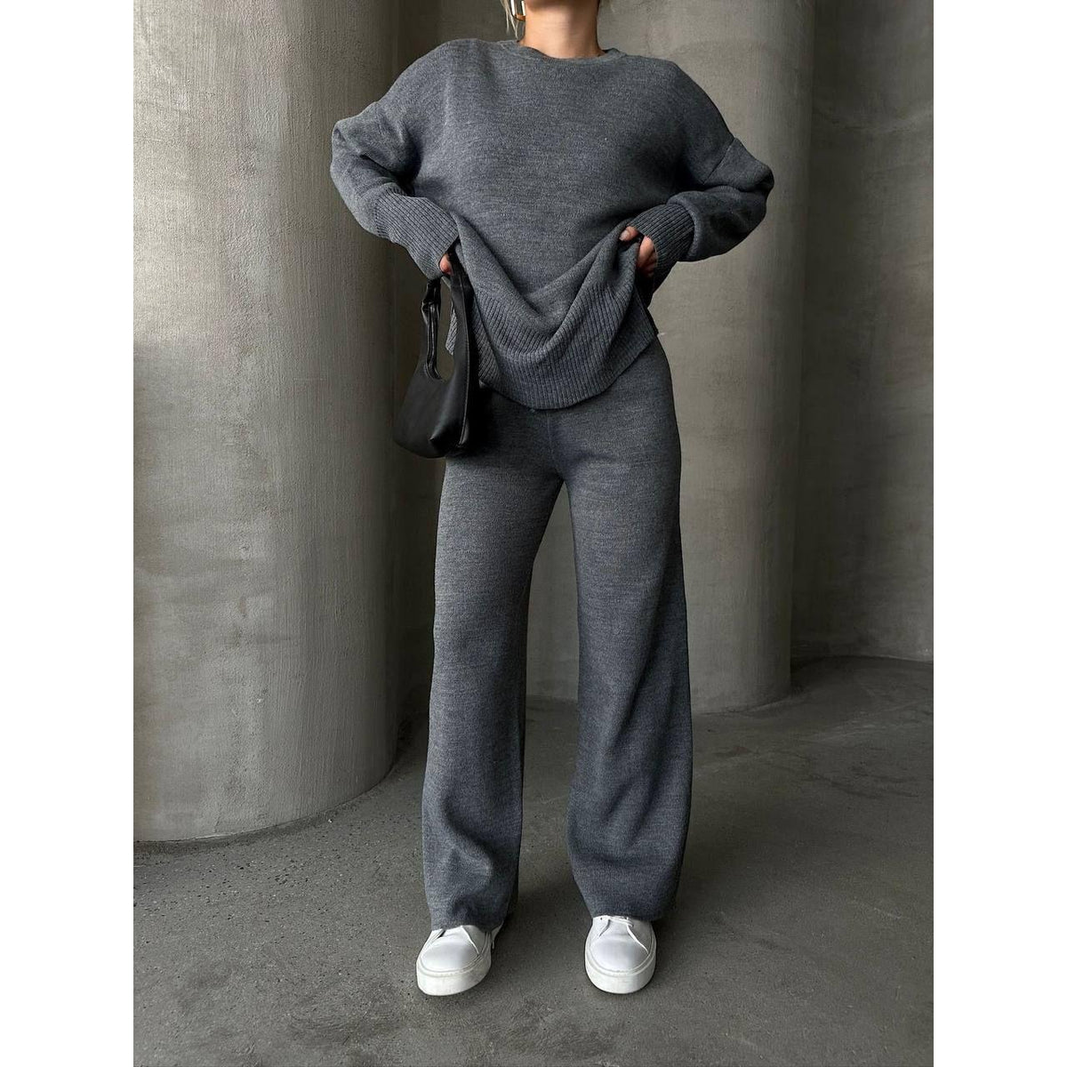 Womens 2 pc loose knitted set style 4058 - FAT GORILLA