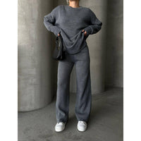 Womens 2 pc loose knitted set style 4058 - FAT GORILLA