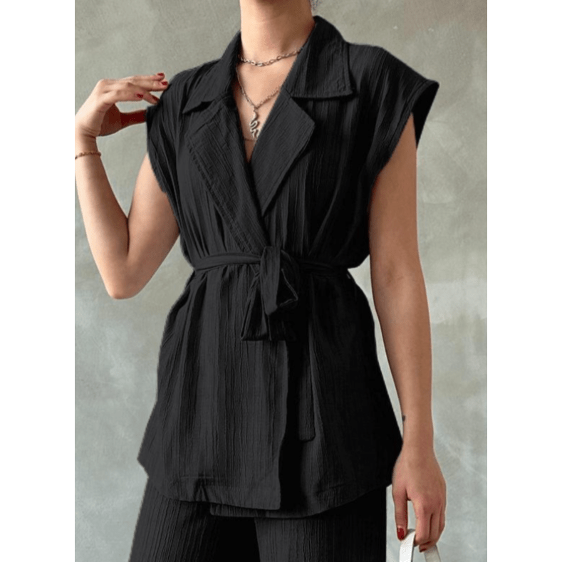 Fat Gorilla Aria Women's Belted Textured Set - 2 Piece - FAT GORILLA