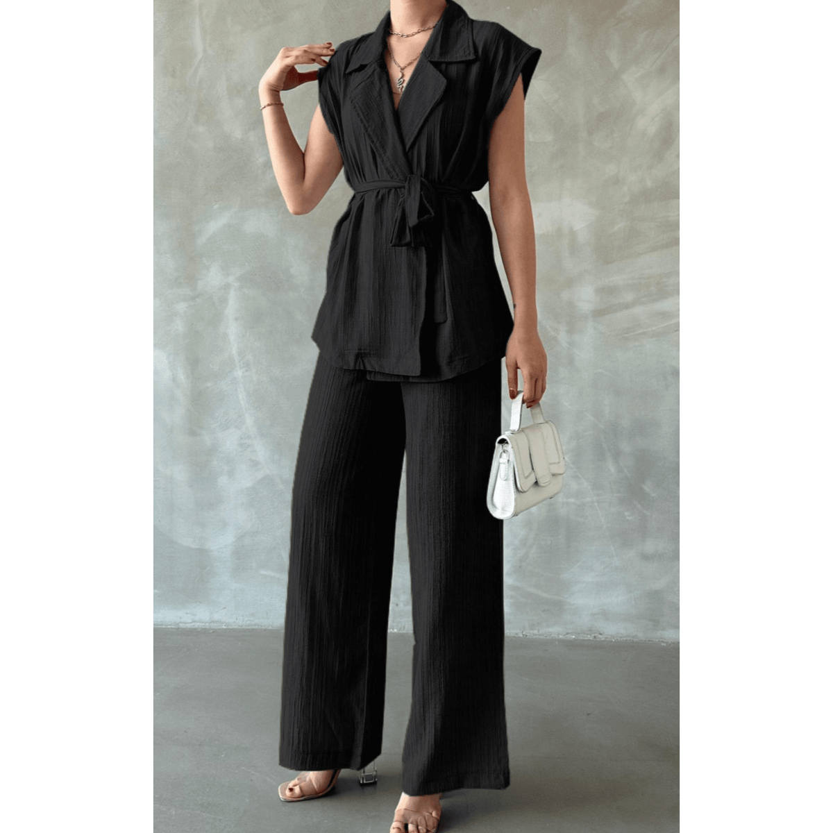 Fat Gorilla Aria Women's Belted Textured Set - 2 Piece - FAT GORILLA