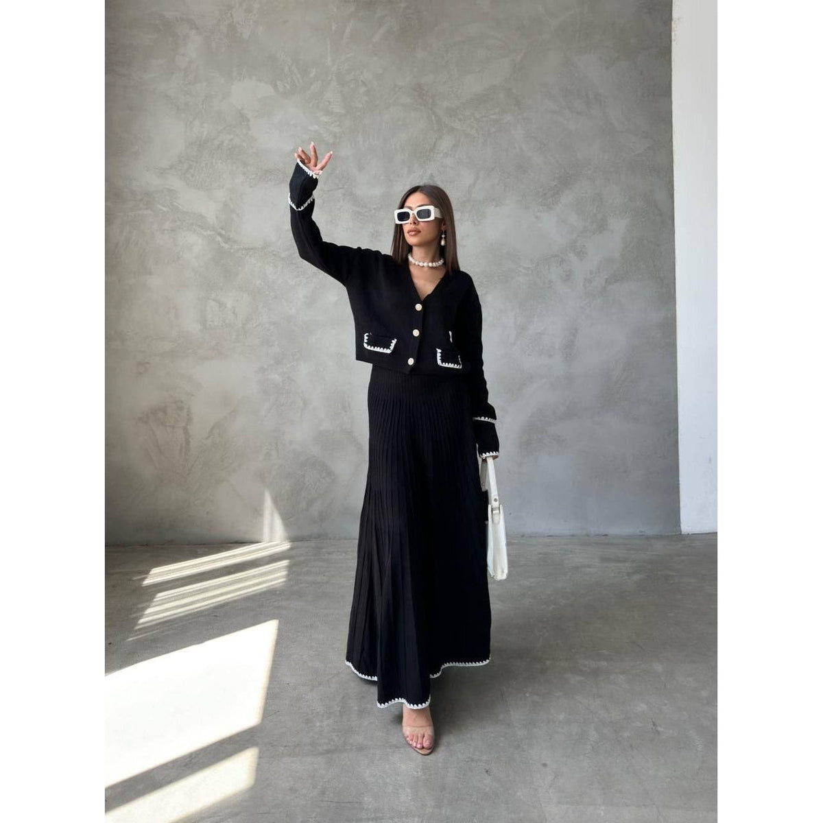 Fat Gorilla The Elise Knitted Skirt Set -2 Piece Style 4424 - FAT GORILLA