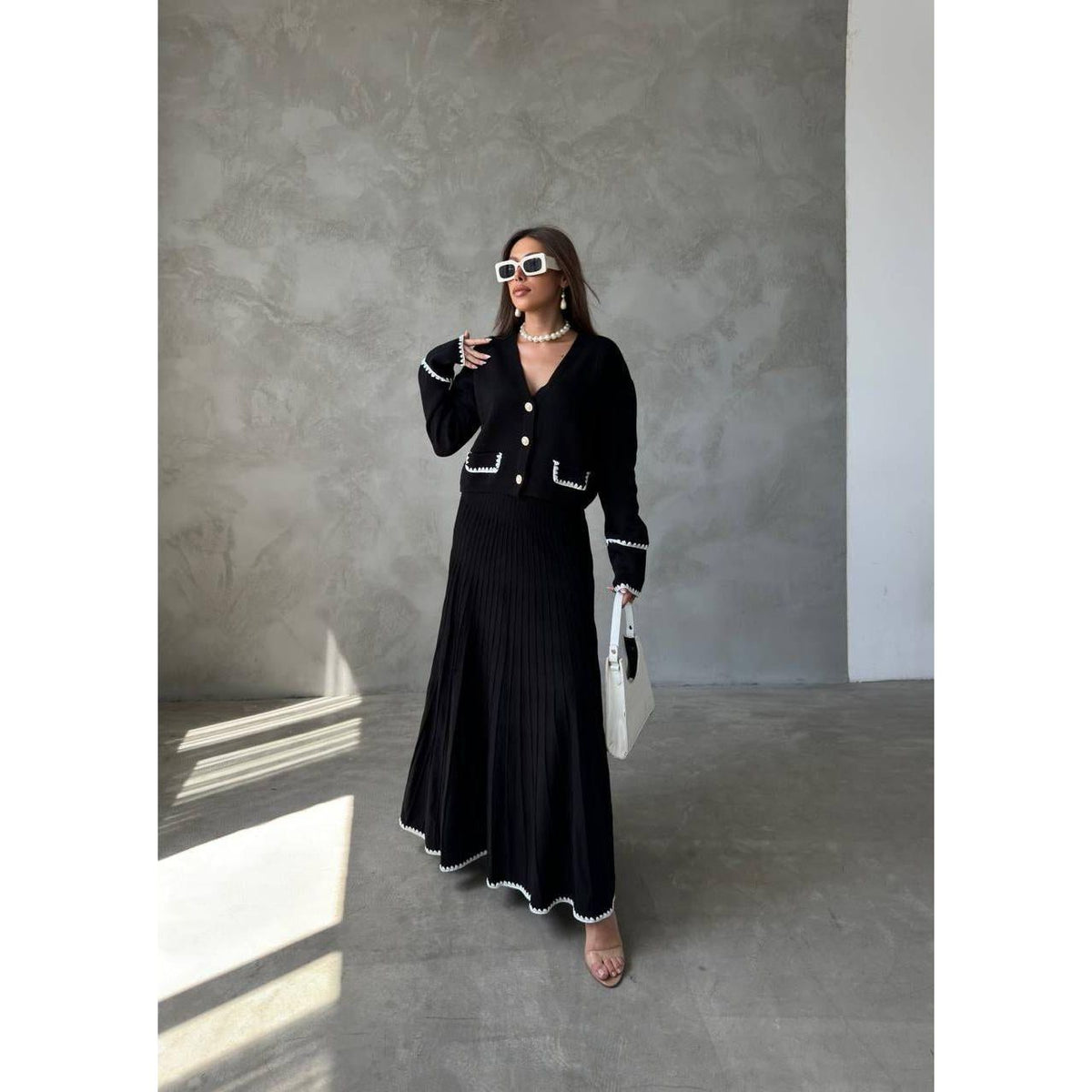 Fat Gorilla The Elise Knitted Skirt Set -2 Piece Style 4424 - FAT GORILLA