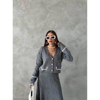 Fat Gorilla The Elise Knitted Skirt Set -2 Piece Style 4424 - FAT GORILLA