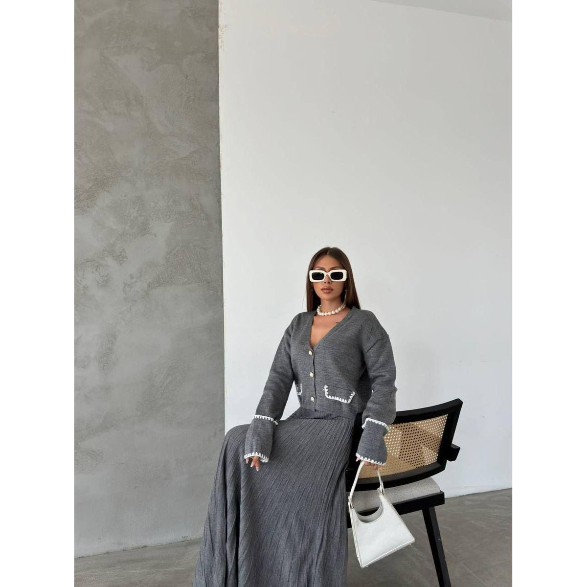 Fat Gorilla The Elise Knitted Skirt Set -2 Piece Style 4424 - FAT GORILLA