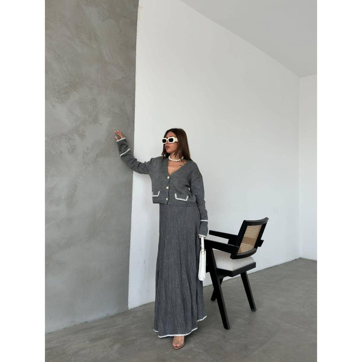 Fat Gorilla The Elise Knitted Skirt Set -2 Piece Style 4424 - FAT GORILLA