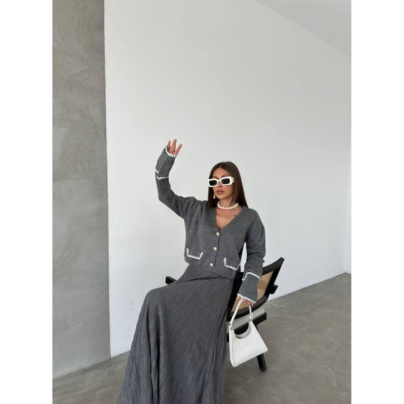 Fat Gorilla The Elise Knitted Skirt Set -2 Piece Style 4424 - FAT GORILLA