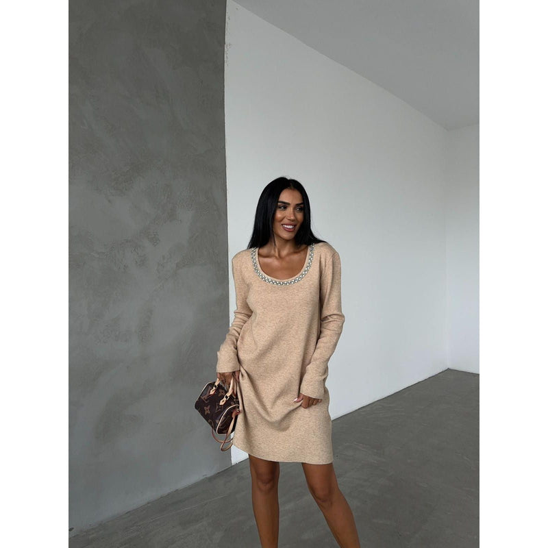 Fat Gorilla Pearl Knit Dress - Crew Neck Style 5871 - FAT GORILLA